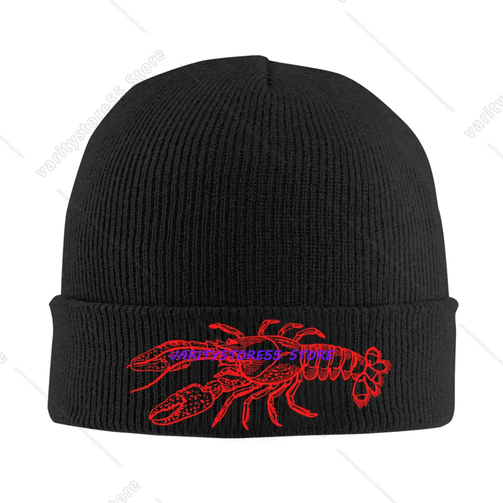 Funny Lobster Marine Nautical Fishing Animal Beanie Hats  Bonnet Hats Female Male Casual Kpop Knit Hat Winter Head Wrap Caps
