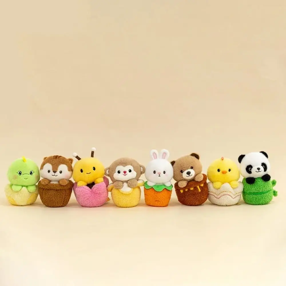 Desktop Decoration Bear Egg Shell Plush Doll Bee Pet Table Plush Doll Cute Soft Animal Plush Toy Festival Party Decor