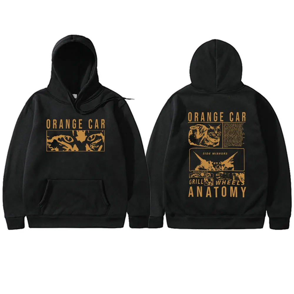 

Orange Cat Car Anatomy Double Sided Print Hoodie Men Women Fashion Funny Meme Sweatshirt Unisex Casual Oversized Fleece Hoodies