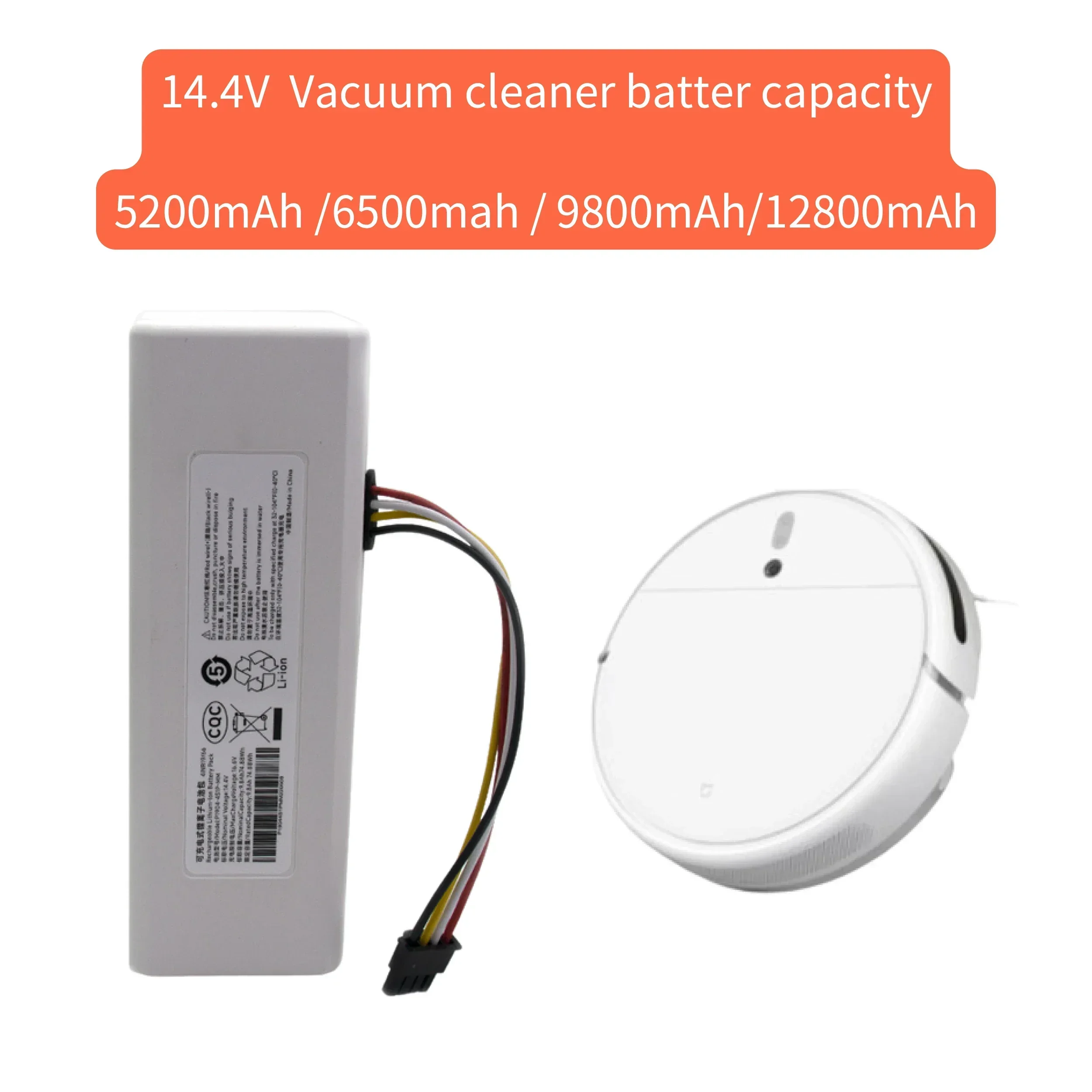 New 14.4V 12800mah P1904-4S1P-MM battery suitable for Xiaomi Mi Home 1C STYTJ01ZHM robot vacuum mop accessory parts