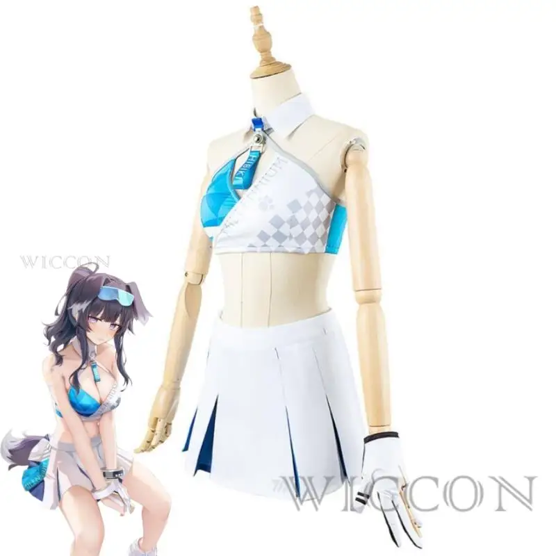 Game Blue Archive Nekozuka Hibiki Cosplay Costume Wig Anime Project MX Millennium Science School Sexy Woman Uniform Halloween