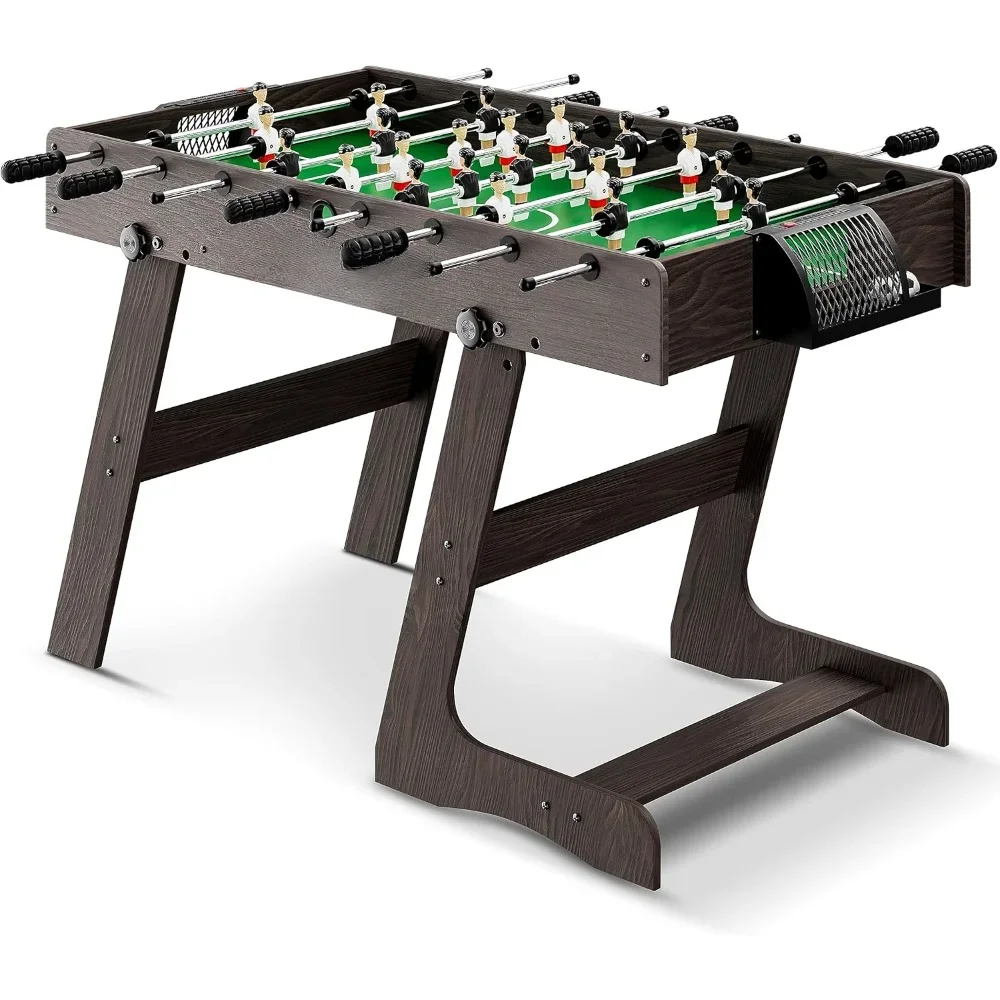 

Full Size Foosball Table, 48" Foose Ball Set with 2 Mini Footballs, Score Keeper, Solid and Sturdy Legs, Foosball Table