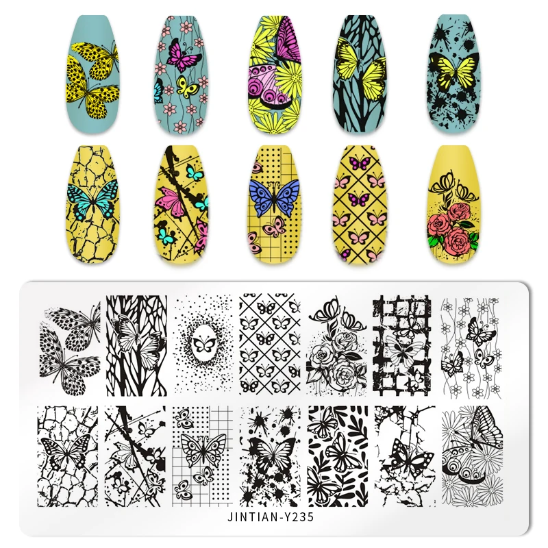 1pcs Animal Image Nail Stamping Plates Tiger Zebra Leopard Print Stainless Steel Manicure Stencil Nail Art Templates Stamp Tools