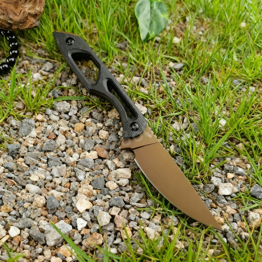 

Outdoor High-hardness Straight Knife with D2 Steel Blade and G10 Handle Survival Portable Self-defense Tactical Cutting Knife