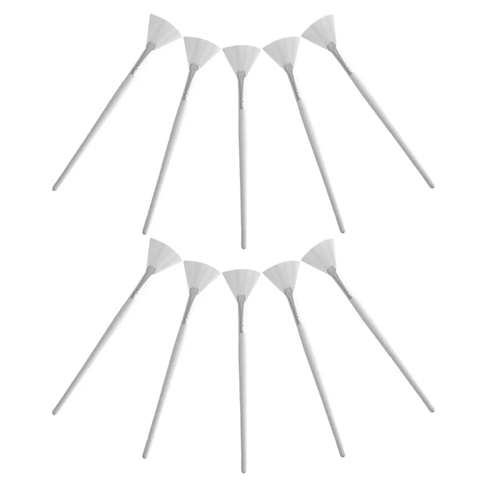 

10Pcs Fan Shape Facial Mask Brush Soft Applicator for Mud Clay Cream Makeup Tools Reusable Spa Salon Brush Mask Applicator