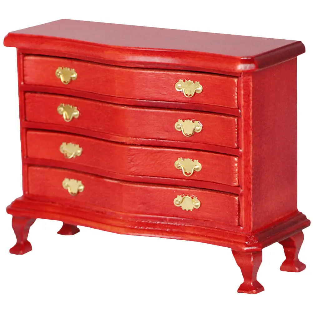 

Миниатюрный набор мебели: деревянный шкаф-тумба, декоративный аксессуар для развития воображения детей, для спальни, гостиной, кабинета