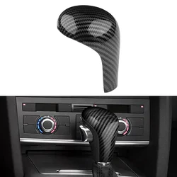 ABS Carbon Fiber Gear Shift Knob Handle Cover Sticker Trim for Audi A6L Q5 A5 A4L Q7 Auto Accessories