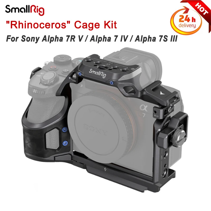 

Smallrig "Rhinoceros" Cage Kit for Sony Alpha 7R V/ Alpha 7 Iv / Alpha 7S Iii 4308 for Handle/microphone/led Video Light/monitor