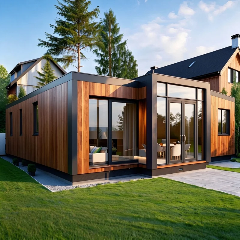 Container House EPS Sandwich Panel 20ft Double Wing Prebuilt Modular Building for Field Worksite Rest And Office Space