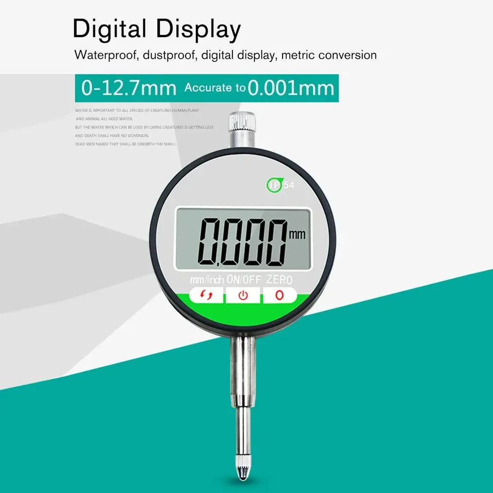 IP54 wodoodporny mikrometr cyfrowy 0.001mm mikrometr elektroniczny metryczny 0-12.7mm precyzyjny wskaźnik zegarowy miernik narzędzia