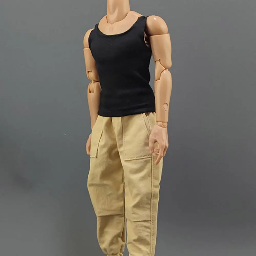 Miniatura Soldado T-shirt Casual para 12 "Action Doll, Roupas na moda, Sports Bottom, Soldado Figura Acessórios, 1:6