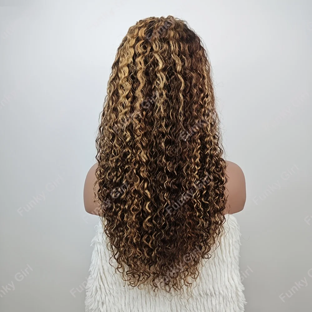 250% الكثافة تسليط الضوء على موجة عميقة الدانتيل شعر مستعار أمامي 427 الشعر البشري 13x6 HD الدانتيل الباروكات الأمامية الملونة أومبير العسل شقراء للنساء