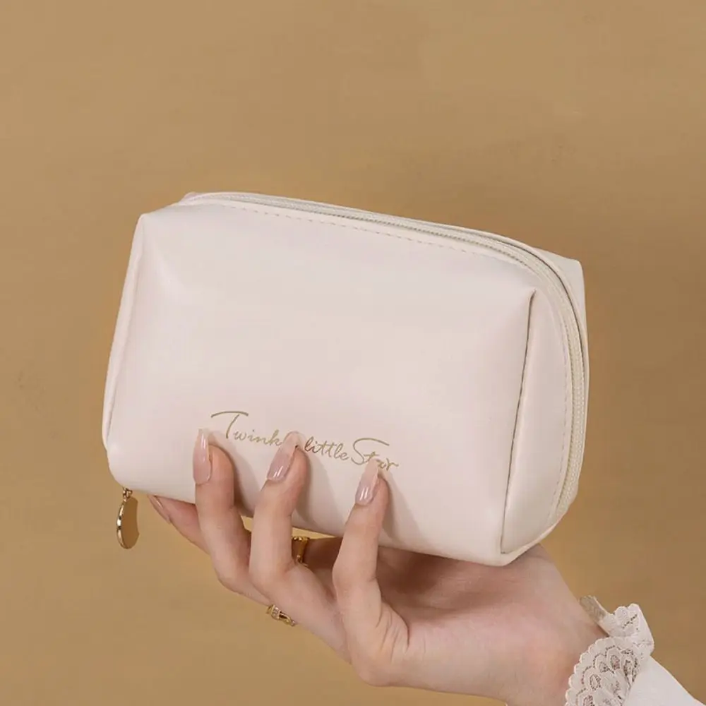 سستة المرأة حقيبة مستحضرات تجميل مقاوم للماء الكورية نمط بولي PU حقيبة مستحضرات التجميل حقيبة أحمر الشفاه الصغيرة مربع السفر حقيبة أدوات الزينة الإناث/الفتيات