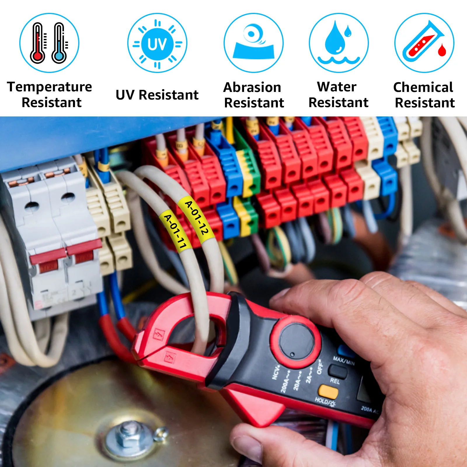 3-10PCS Tubi Termorestringenti Etichetta Compatibile per Brother HS HSe-231 Hs-631 5.8/11.7mm Nastro per etichette per stampante di etichette P-Touch PT-1010