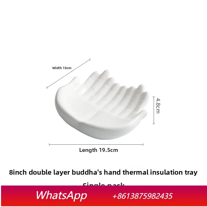 

CX special-shaped double-layer bergamot insulation plate creative restaurant high-end ceramic artistic conception dishes