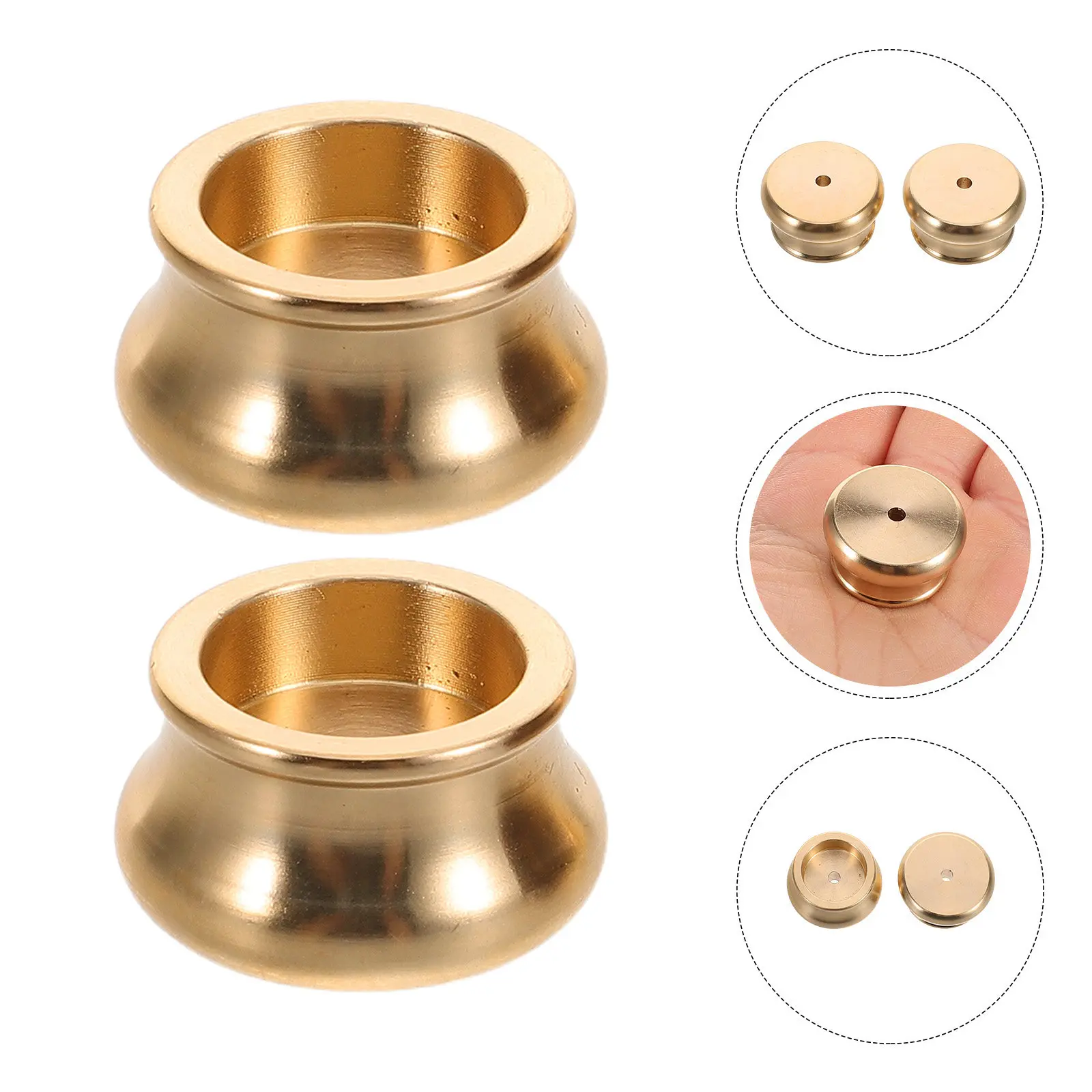 2Pcs Elegant Brass Incense Stick Holder with Ash Catcher Functional Minimalist Design for Living Room Study Meditation Space