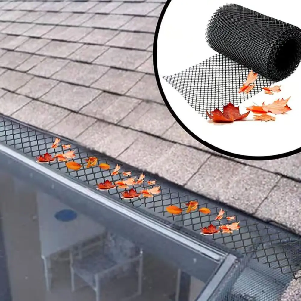 Wide Gutter Guard Mesh Filter Prevent Debris Clog Efficient Rainwater Drainage Tool Flexible Durable Garden Netting