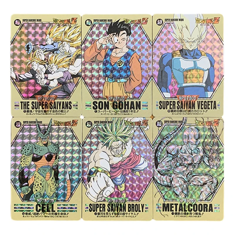 Anime Dragon Ball FAI DA TE ACG Bejita Majin Buu Broli Son Goku Gioco di Battaglia Rifrazione Carte Da Collezione Giocattoli per i ragazzi Regalo Di Compleanno