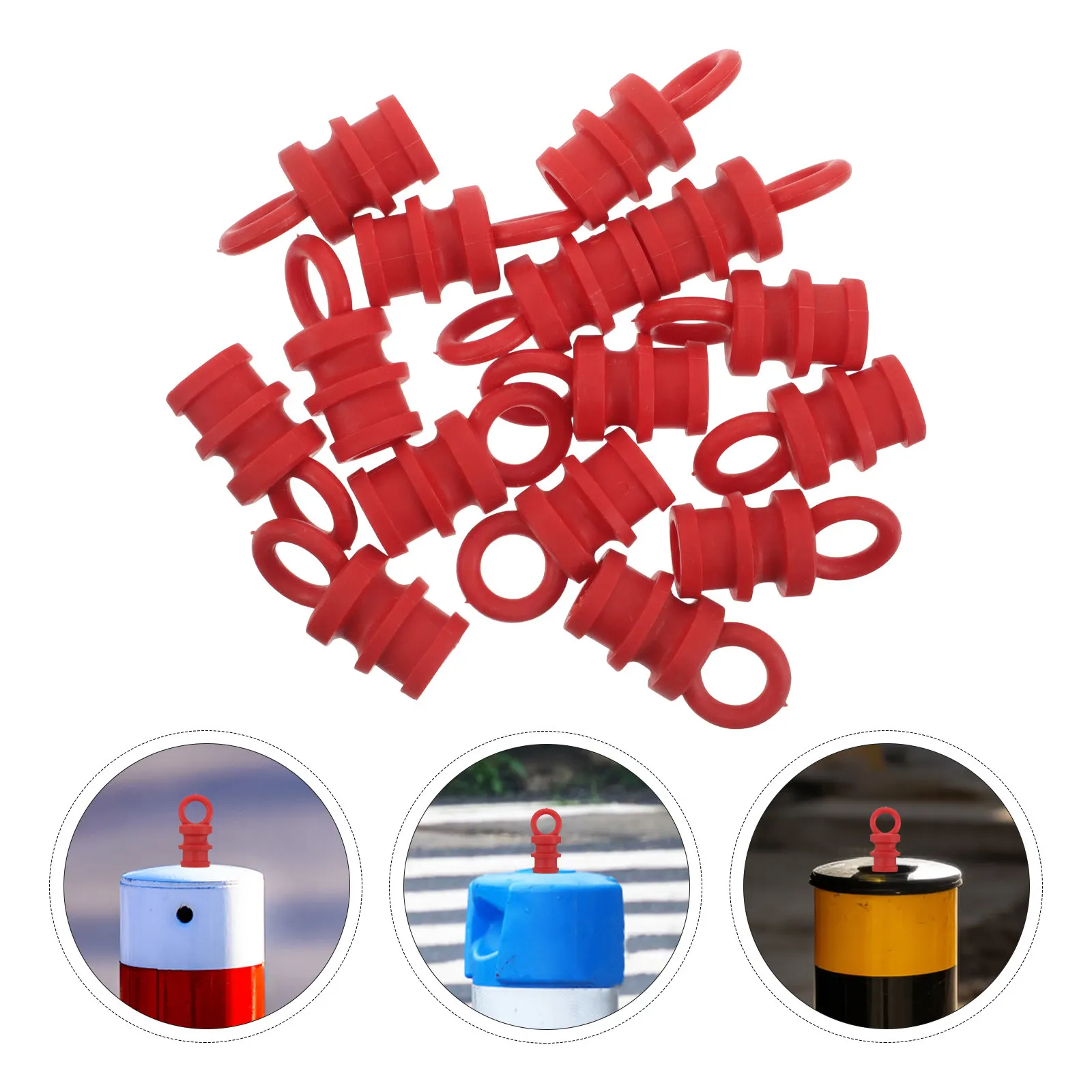 

15Pcs Traffic Cone Caps Safety Cone Replacement Covers for Outdoor Construction Road Safety Warning Post Accessories
