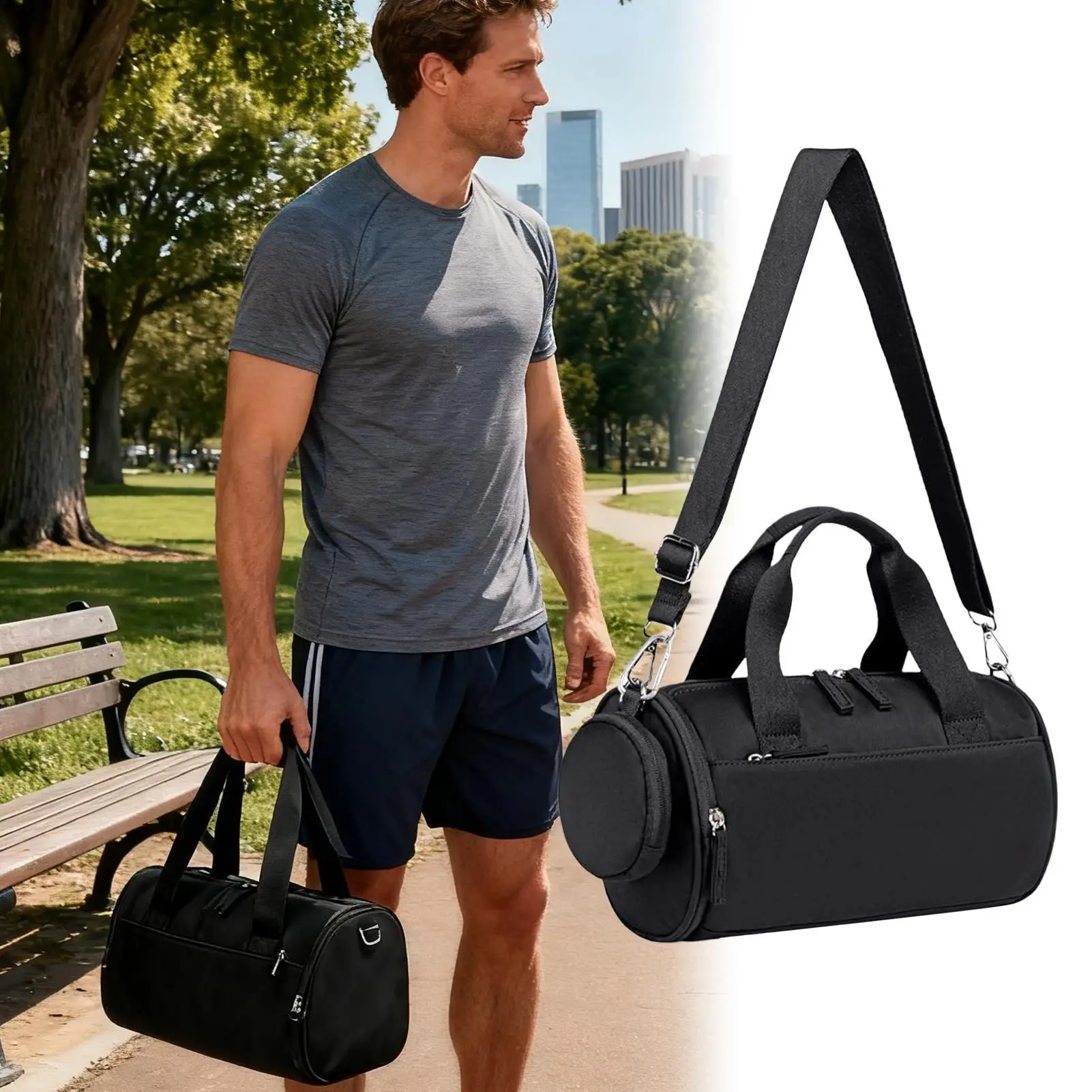 

20-35L Gym Duffle Bag with Adjustable Strap Sports Tote for Workout Travel Weekender Camping Storage Shoes Clothes Toiletries