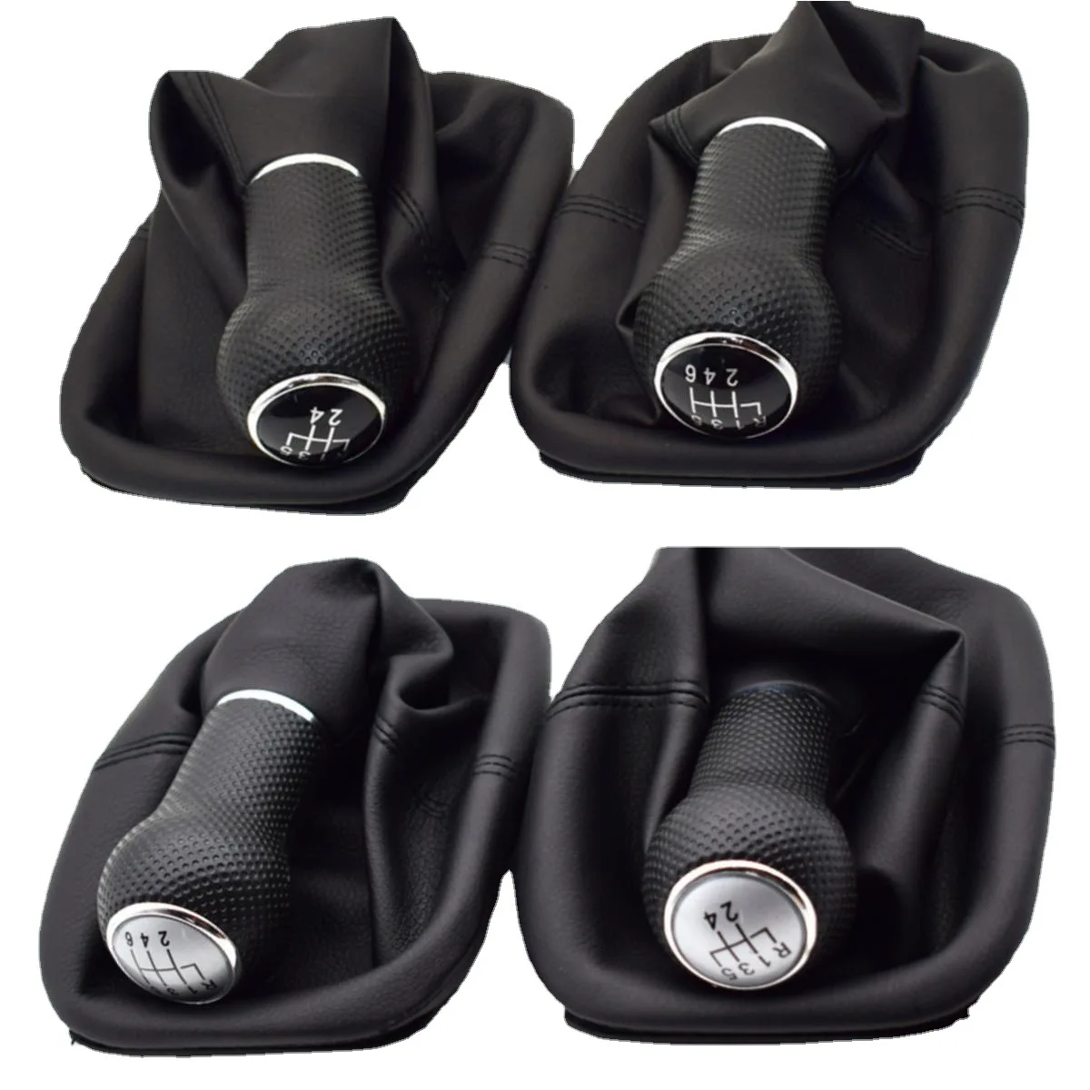5 6 Speed 12 23mm Car Leather Gear Shift Knob Gaiter Boot Cover Lever MT Fit for Volkswagen VW MK4 Golf 4 IV GTI R32 Jetta Bora