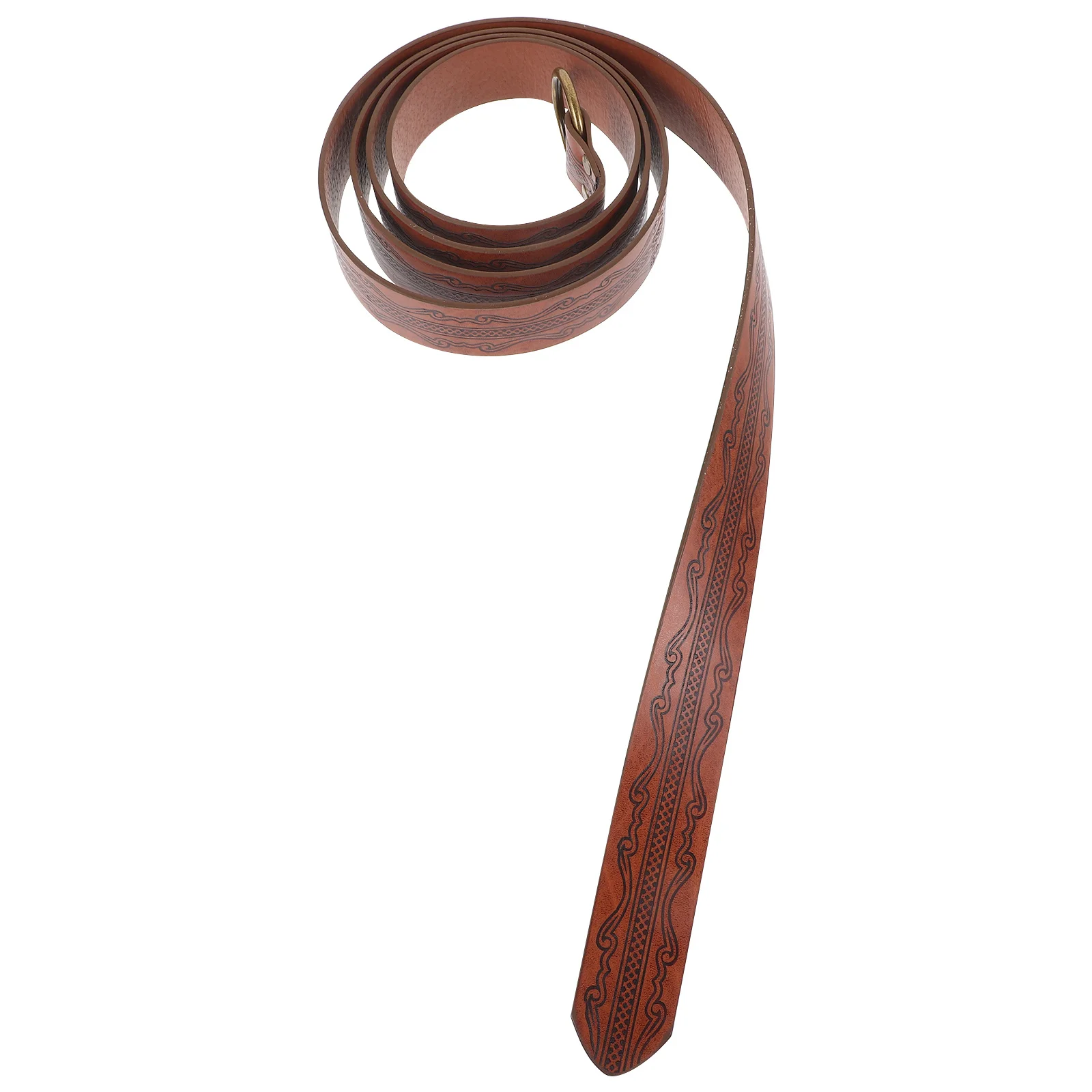 Średniowieczny pas wikingowski, vintage, tłoczony pas renesansowy dla mężczyzn, trwały pas do cosplayu, akcesoria do kostiumów.