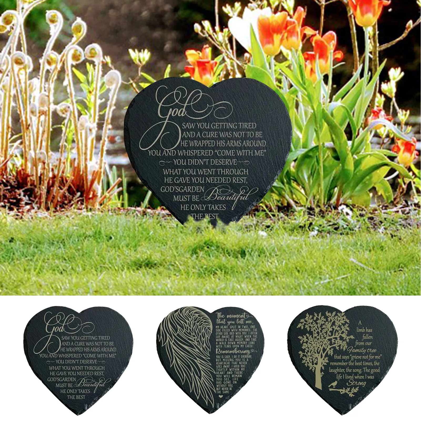 Memorial Gifts Memorial Garden Stone Cemetery Grave Decorations Carved Stone Reminders Sympathy Bereavement Gift In Memory Gifts