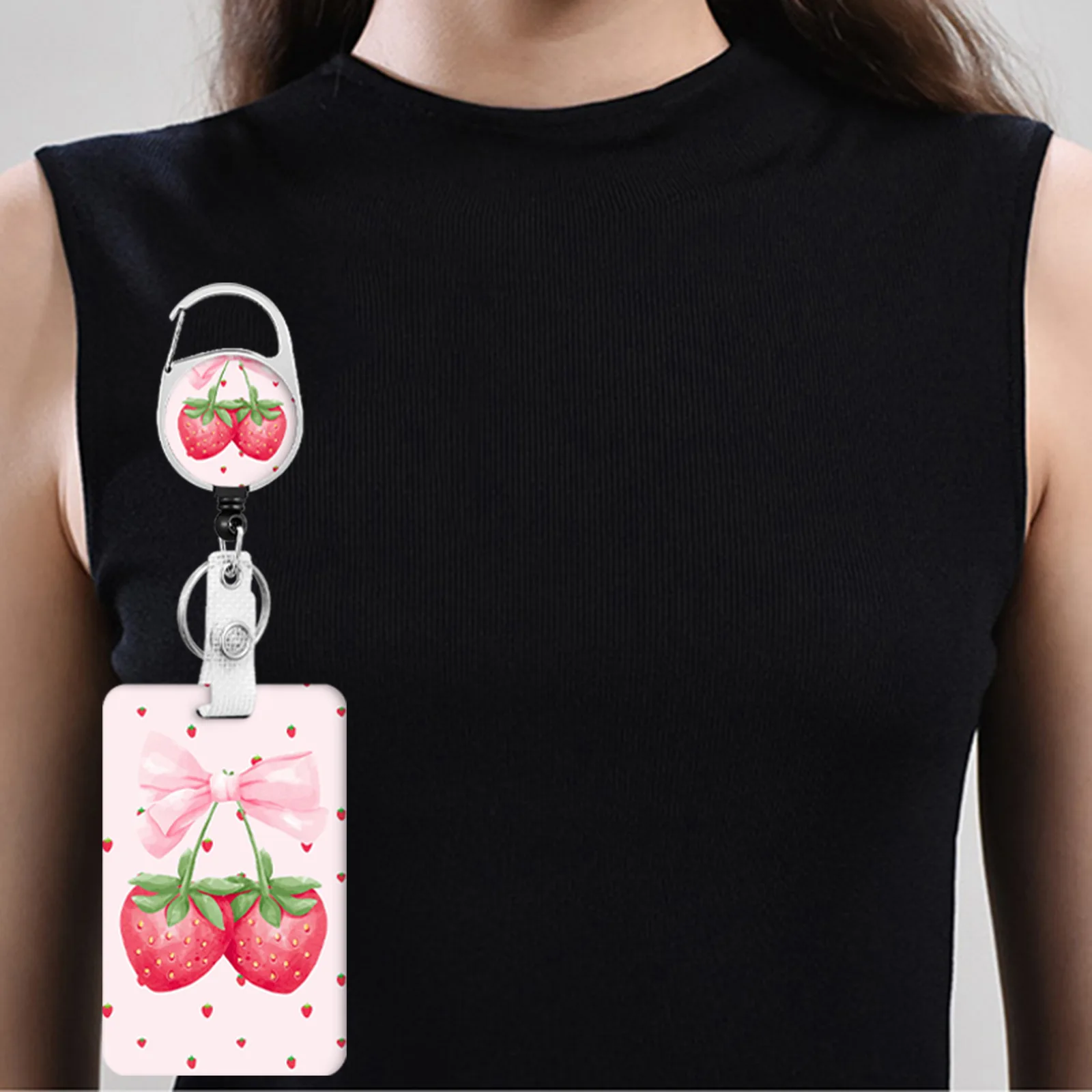 Retractable Badge Clip Cute Id Badge Holder Retractable Reel  Badge Holder For Belt Student Men