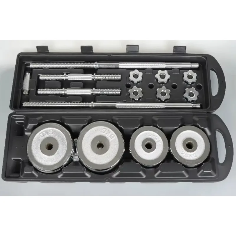 YTYIN Adjustable 50kg Chrome Steel Dumbbell Set On Sale Portable Barbell And Dumbbell For Fitness Training