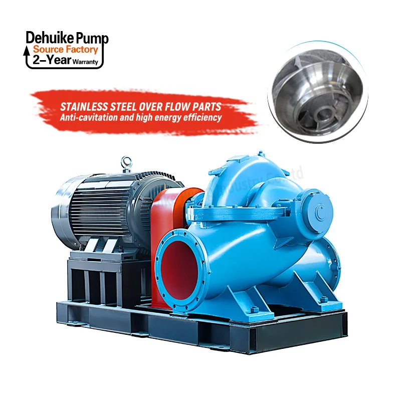 Manufacturer Direct Split Type Double Suction Centrifugal Pump 3000 M3/h Double Suction Split Case Pump
