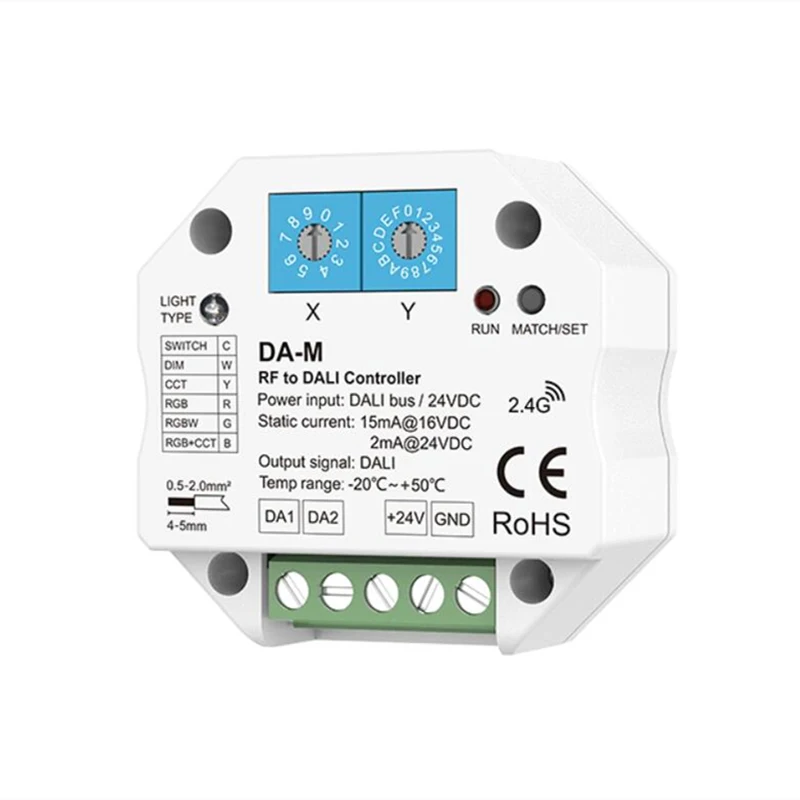 Skydance DA-M RF DA-M(WT) WiFi DA-M(WZ) Zigbee To DALI Converter Dimmer Controller Smart Life Tuya APP Control DIM RGB CCT RGBW