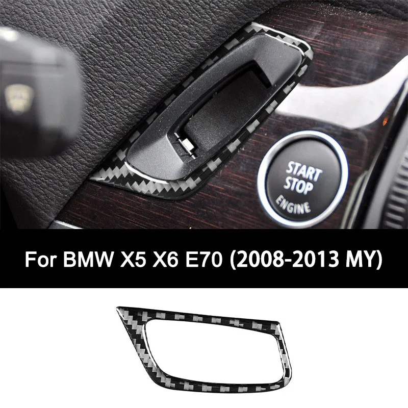 

For BMW X5 X6 E70 (2010-2015 Model Year) Premium Carbon Fiber Car Keyhole Frame Interior Sticker Personalized Auto Accessories
