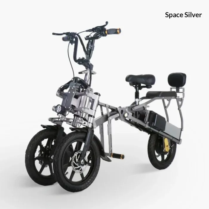 Electric Tricycle Afreda S6 Ebike Camping Folding Electric Scooter Dual Battery  Multi Functional Electric Passenger Transportat