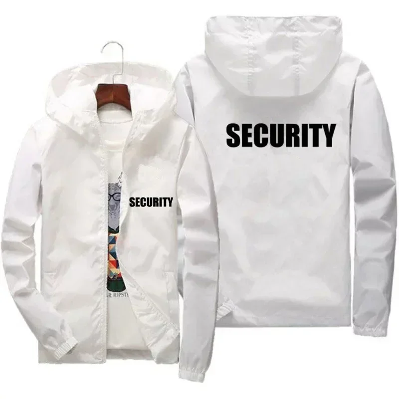 Spring and Autumn Zipper Jacket Skin Clothing SWAT Security Windbreaker Parka Windproof Male Jacket Plus Size Coat 2024 New