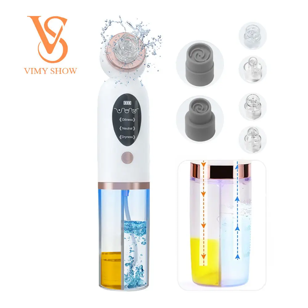 Elektrischer Mitesser-Entferner mit 6 Sonden, Poren-Vakuum-Extraktionswerkzeug, kleine Blase, Hautpflege-Instrument, Entfernung von Whitehead-Akne