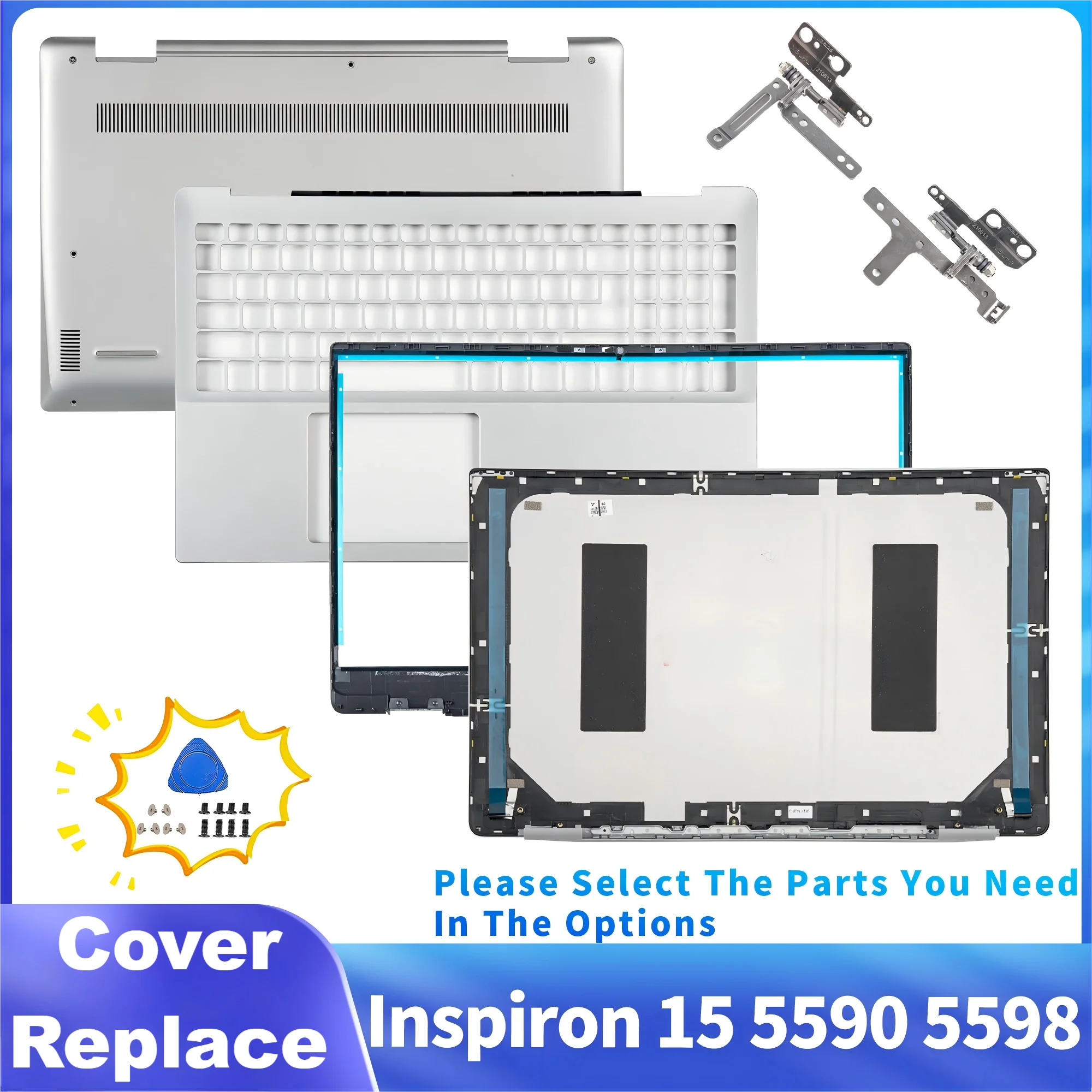 

Cover For Inspiron 15 5590 5598 P88F Back Cover 039T35 Bezel 0H8G80 Palmrest 0DV7T7 Bottom Case 0KHGWH Repair 15.6inch