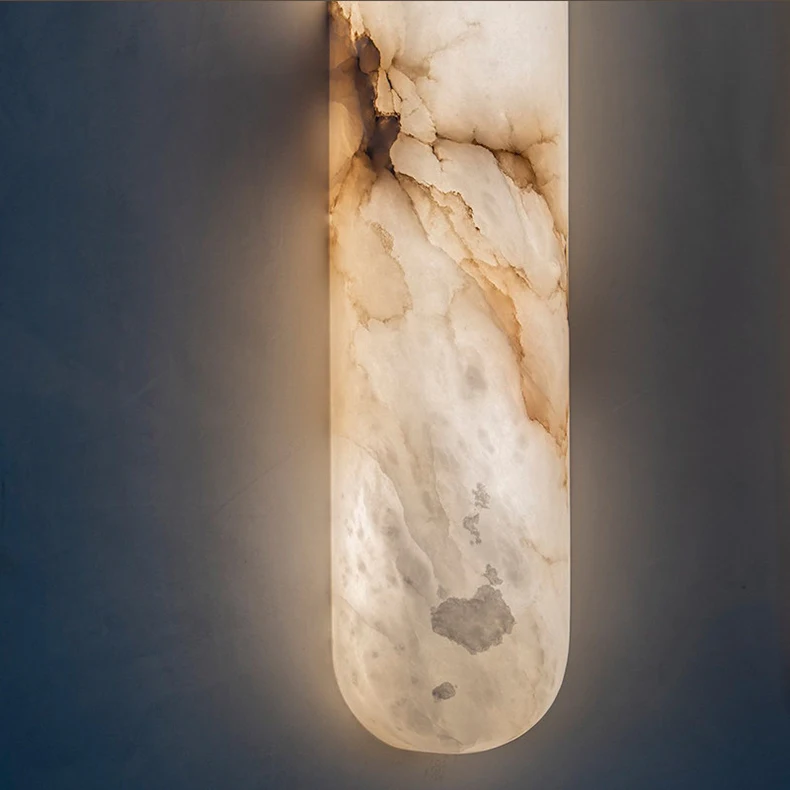 Minimalist Natural Marble Wall Lamp 40 60CM