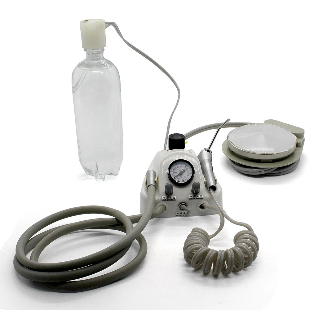 Portable Dental Turbine Unit Work with High Low Speed Handpiece Kit