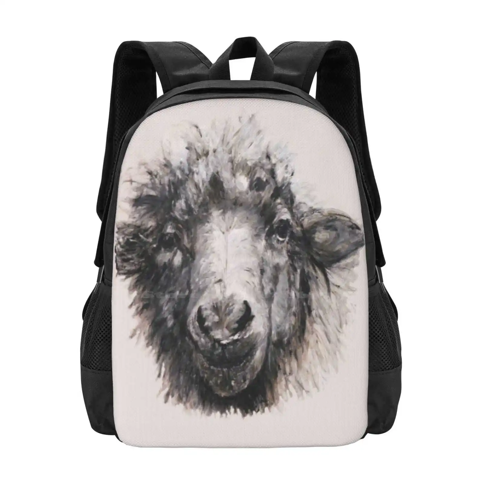 Ewe Lookin' At Me? Hot Sale Schoolbag Backpack Fashion Bags Miriam Ferrall Mim Ferrall Sheep Ewe Animal Australia