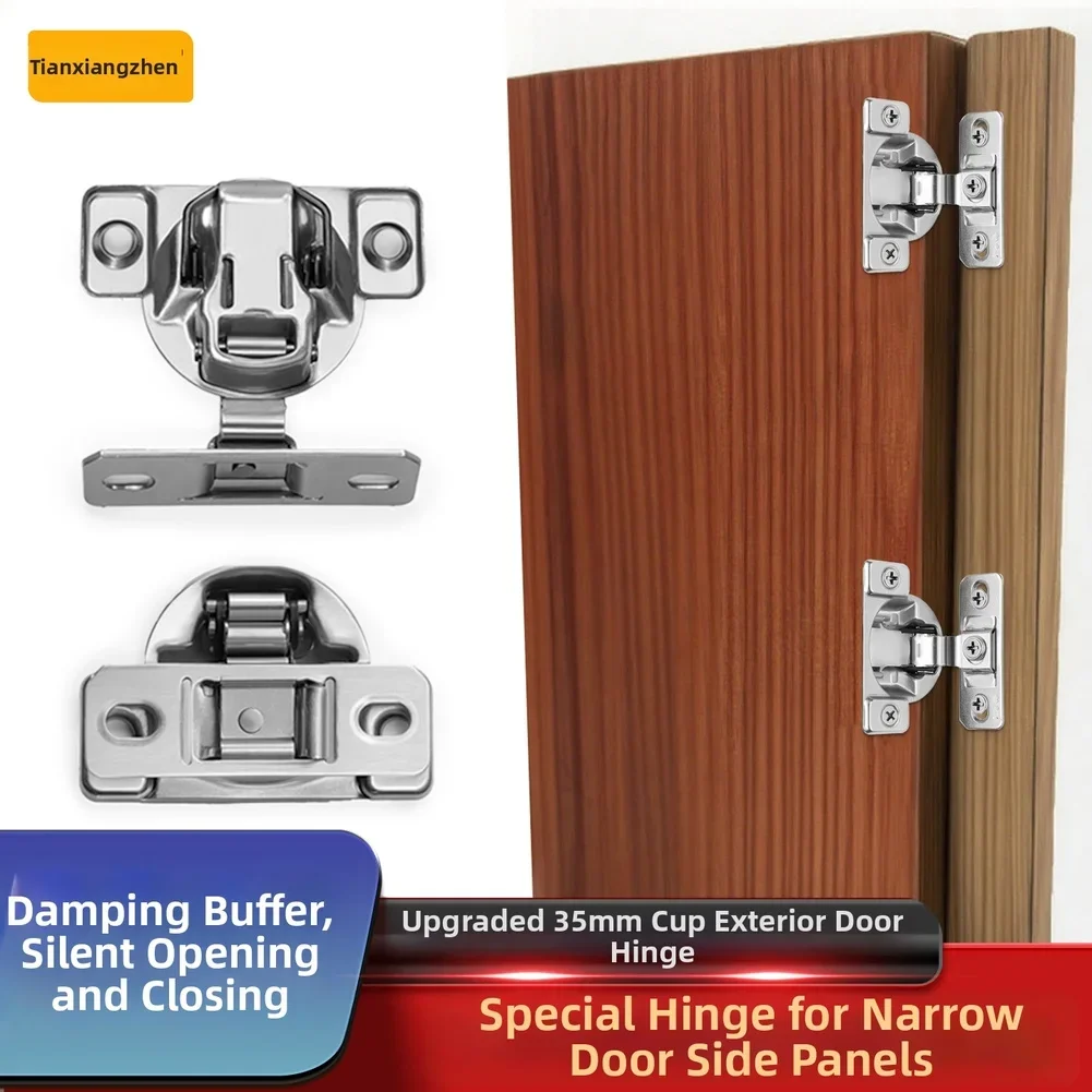 2/4pcs Concealed Hinge For Cabinet Door Silent Hydraulic Damping Spring 3D Adjustable Concealed Hinge For Furniture Applications
