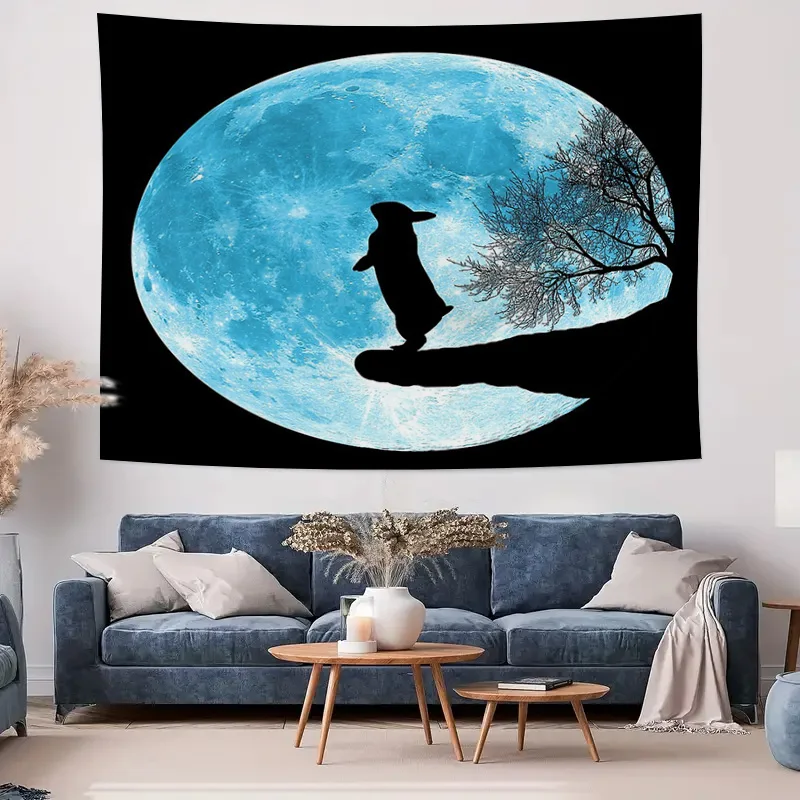 غالاكسي نسيج القمر نسيج الفضاء نسيج السماوية الجدار الشنق سديم ديكور الكون خلفية ديكور غرفة نوم ديكور غرفة النوم #4