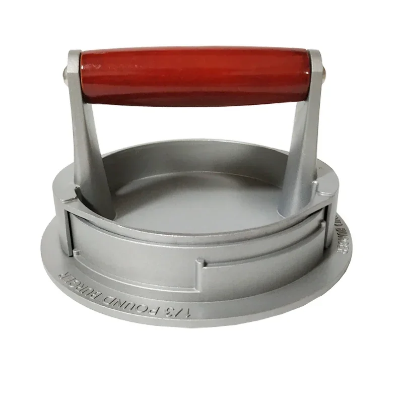 High quality Round Shape Hamburger Press Aluminum Alloy Hamburger Meat Beef Grill Burger Press Kitchen Food Mold Drop Shipping