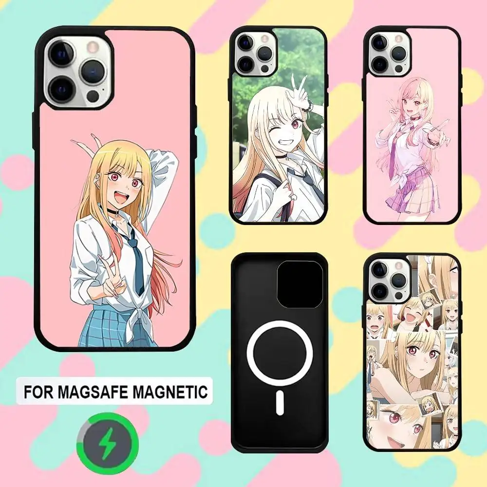 

Чехол для телефона K-Kitagawa Comics M-Marin для iPhone 17,16,15,14,13,12,11, Pro, Max, Plus, Mini,SE4,E с магнитной беспроводной зарядкой Magsafe