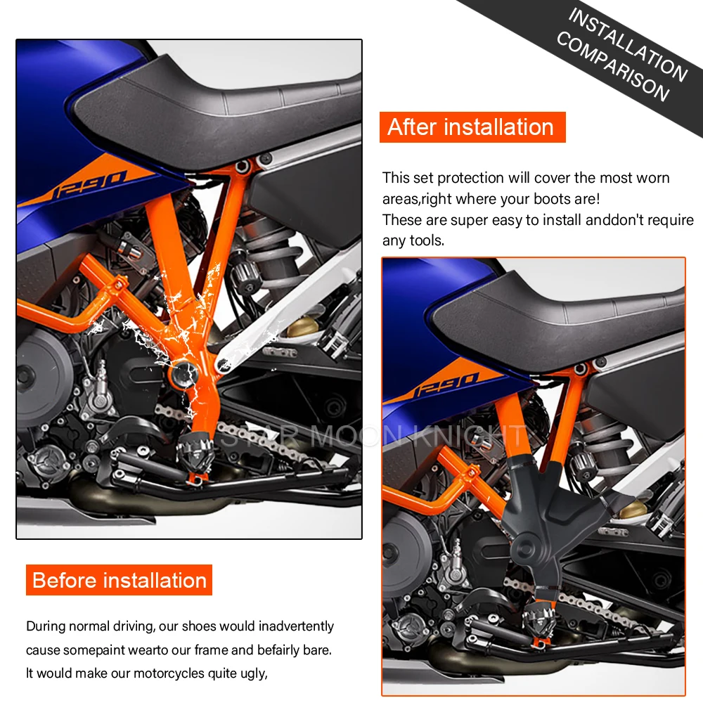 Pelindung Rangka Sepeda Motor untuk 1290 Super Adventure S R 2021-2024 2025 Aksesori Penutup Pelindung Rangka Bumper ABS