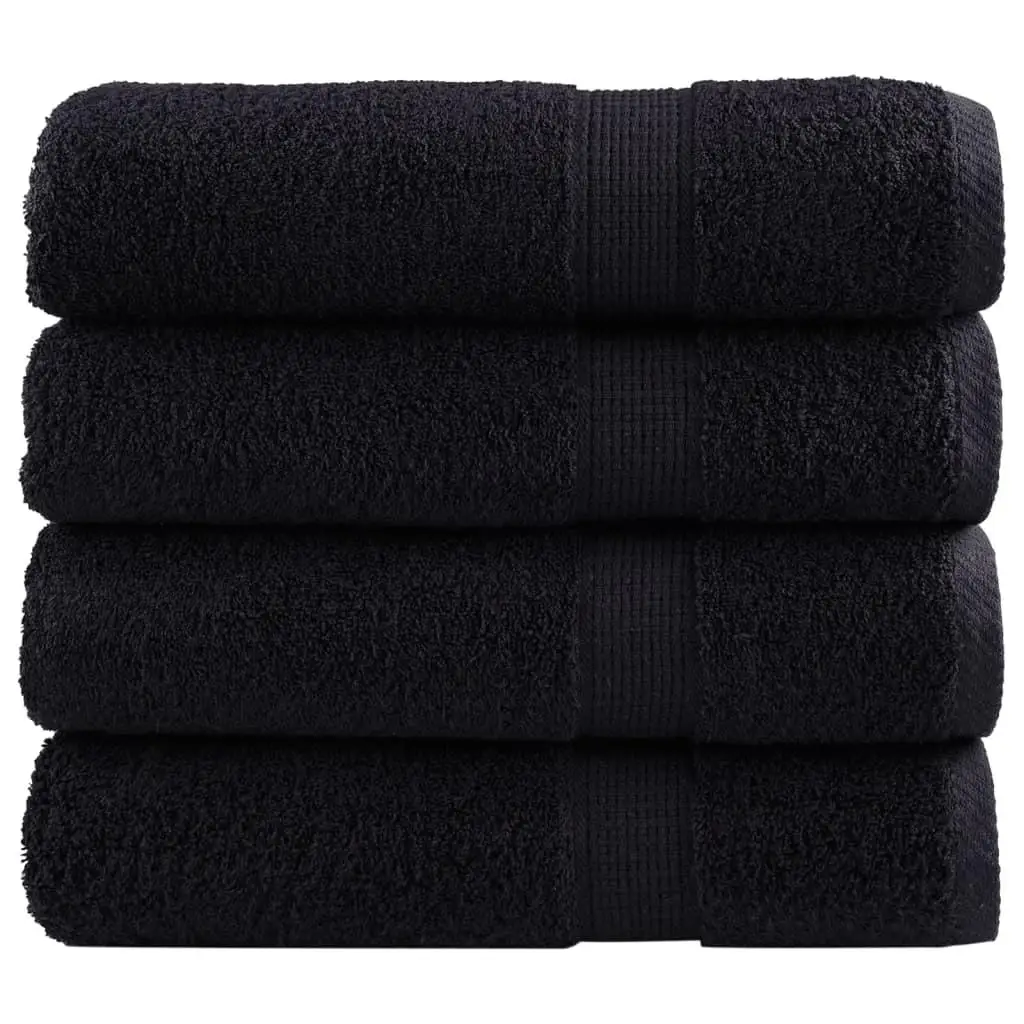 SOLUND Premium 4-Pack Bath Towels 100x150 cm, 600 GSM - Ultra Soft & Absorbent