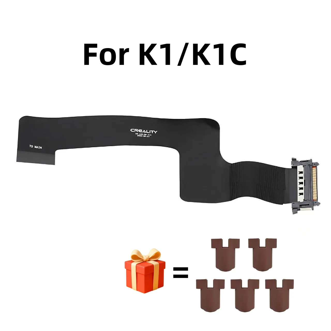 

Creality K1/K1C 3D Printer Accessories Official Original Display Cable 4.3-inch Touch Screen FPC Connection Cable, Black