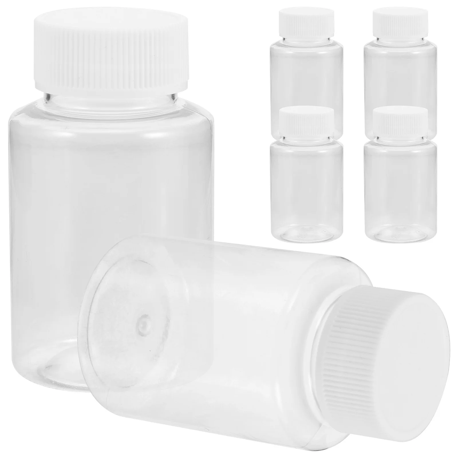 6pcs Oil Sample Bottle 100Ml Transparent Sampling Vials For Lab Storage Reagent Bottles With Caps Empty Chemical Sample Vial