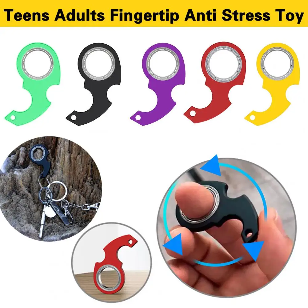 Eco-friendly Fingertip Spinner  Pocket-sized Novelty Toy Keychain Fidget Spinner  EDC Fingertip Fidget Spinner Toy