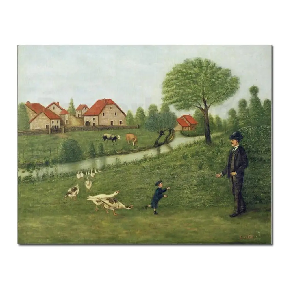 wall art modern Child with Geese Henri Rousseau Paintings Hand painted High quality