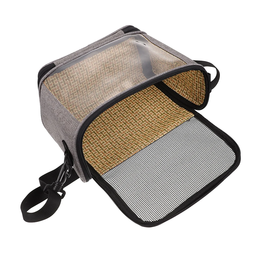 

Small Animal Breathable Rat Cage Bag Hamster Carrying Pouch Portable Pet Travel Carrier Grey Guinea Pig Cage House Rat Nest